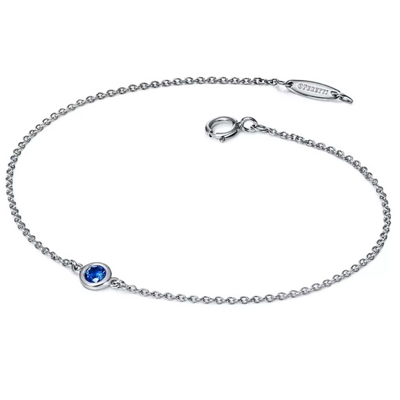 ***SOLD*** TIFFANY Elsa Peretti Color by the Yard Sapphire Bracelet In Platinum! - Picture 14 of 15